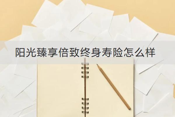 陽光臻享倍致終身壽險(xiǎn)怎么樣？保障什么？