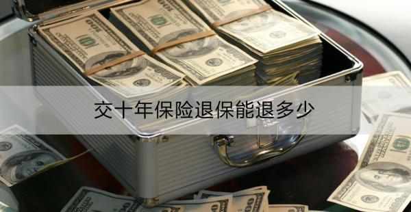 交十年保險(xiǎn)退保能退多少？怎么才能退全款？