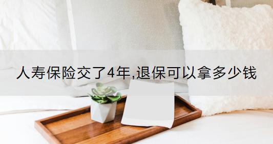 人壽保險交了4年,退?？梢阅枚嗌馘X？退保流程是什么？