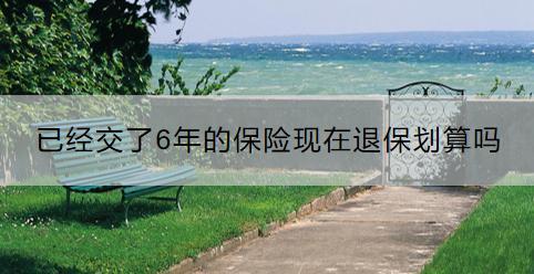 已經(jīng)交了6年的保險現(xiàn)在退保劃算嗎？怎么退保？