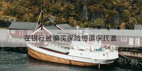 在銀行被騙買保險想退保找誰？可以退多少？