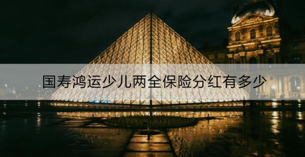 國(guó)壽鴻運(yùn)少兒兩全保險(xiǎn)怎么樣？國(guó)壽鴻運(yùn)少兒兩全保險(xiǎn)分紅有多少？