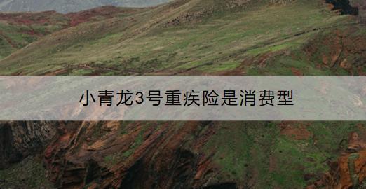 小青龍3號重疾險是消費(fèi)型嗎？保什么？
