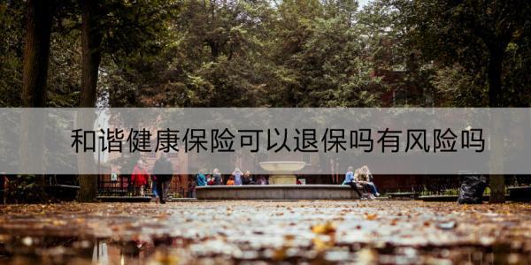 和諧健康保險可以退保嗎有風(fēng)險嗎