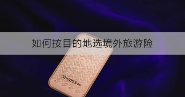 如何按目的地選境外旅游險？需要注意什么？