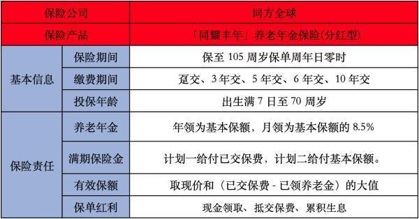 同方全球「同耀豐年」養(yǎng)老年金保險(xiǎn)(分紅型)介紹，一款值得購(gòu)買(mǎi)的年金險(xiǎn)