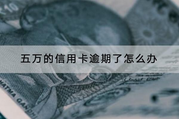 五萬的信用卡逾期了怎么辦？協(xié)商流程分享