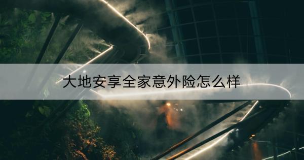 大地安享全家意外險(xiǎn)