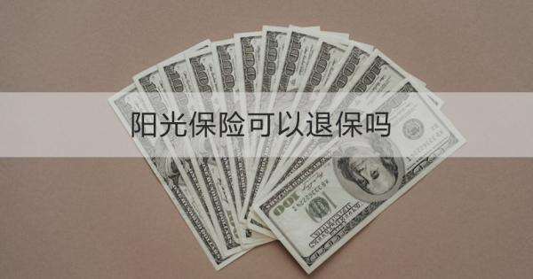 陽光保險可以退保嗎？怎么退？