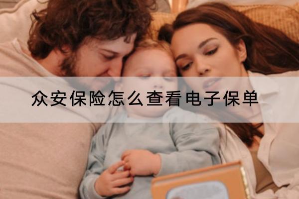 眾安保險怎么查看電子保單？有什么用？