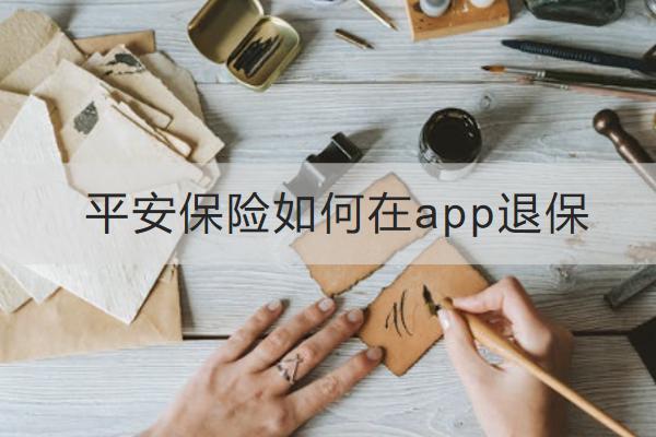 平安保險如何在app退保