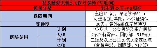 君龍臻愛(ài)無(wú)憂2.0醫(yī)療保險(xiǎn)(互聯(lián)網(wǎng))