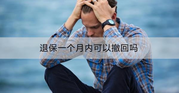 退保一個(gè)月內(nèi)可以撤回嗎