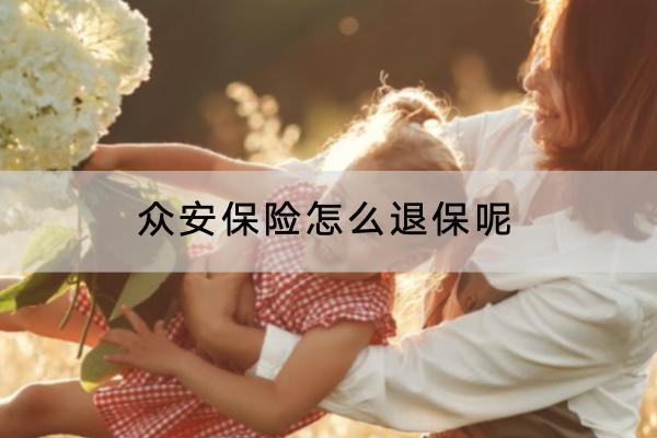眾安保險怎么退保呢