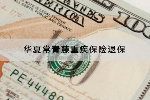 華夏常青藤重疾保險(xiǎn)退保