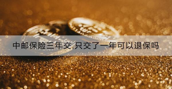 中郵保險(xiǎn)三年交,只交了一年可以退保嗎?