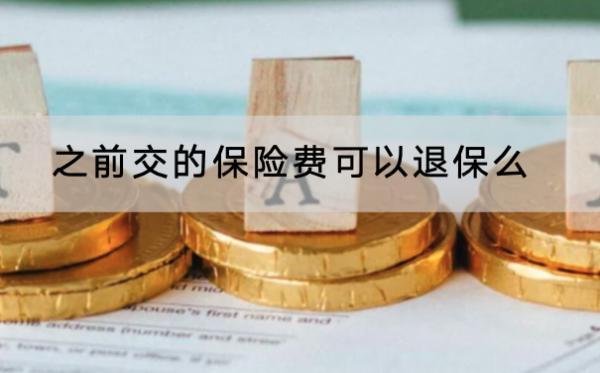 之前交的保險(xiǎn)費(fèi)可以退保么