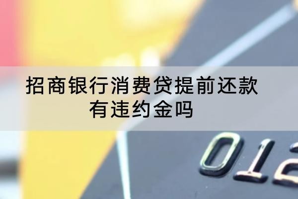 招商銀行消費(fèi)貸提前還款有違約金嗎？提前還款操作流程