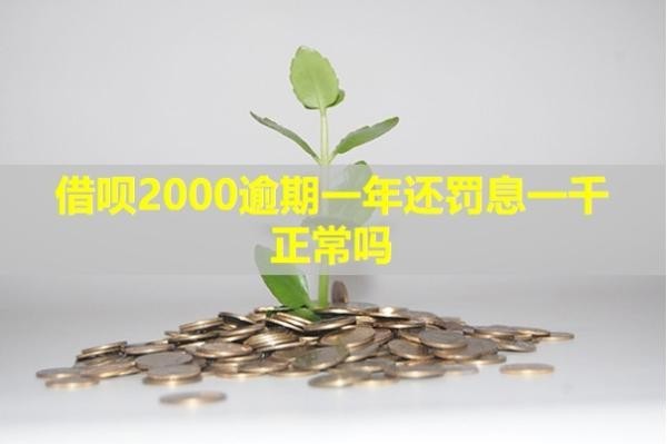 借唄2000逾期一年還罰息一千正常嗎？有啥影響嗎？