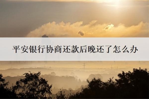 平安銀行協(xié)商還款后晚還了怎么辦？協(xié)商不了怎么辦？