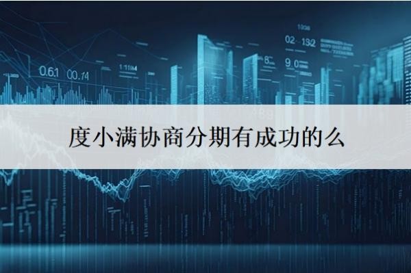 度小滿協(xié)商分期有成功的么